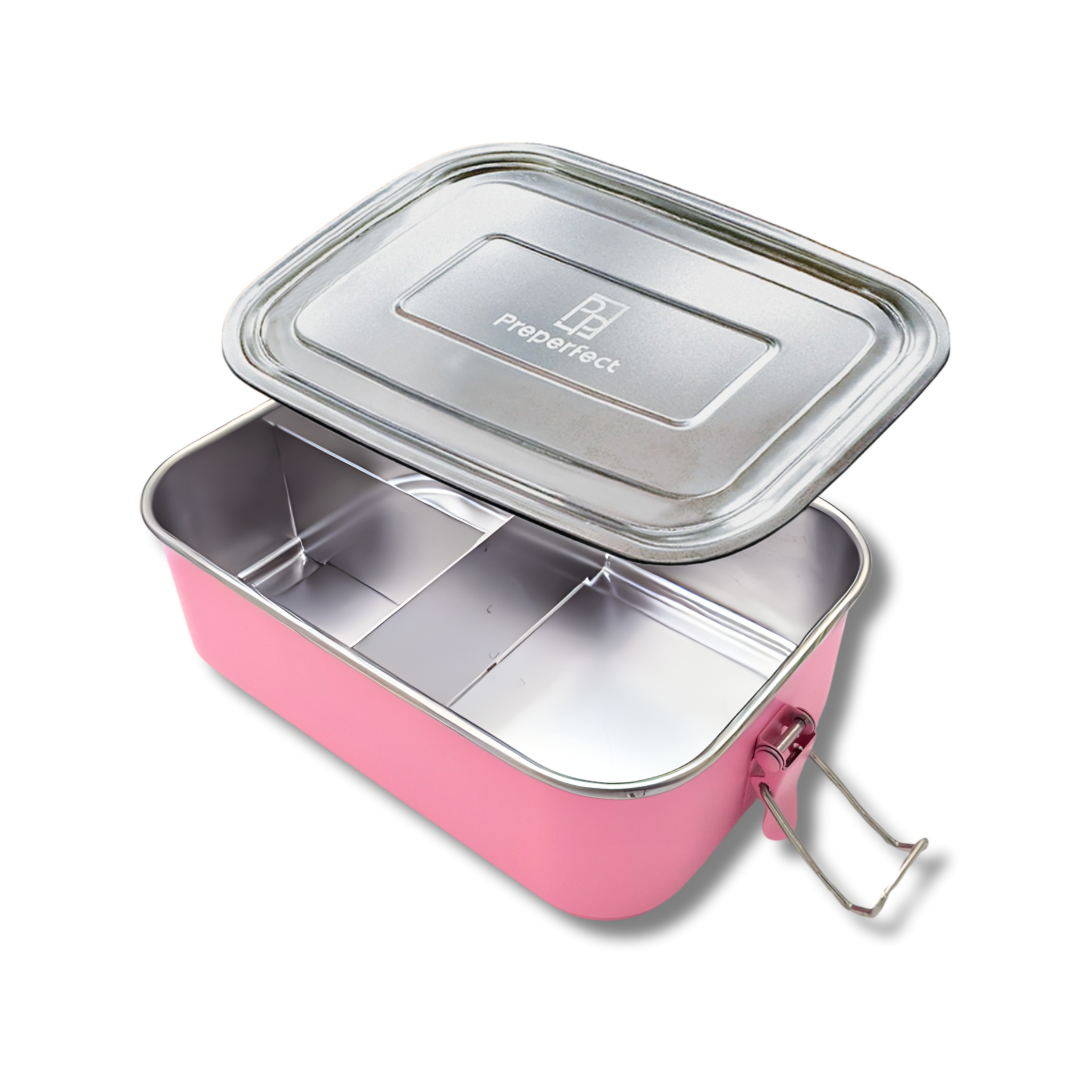 Premium Edelstahl Brotdose Rosa