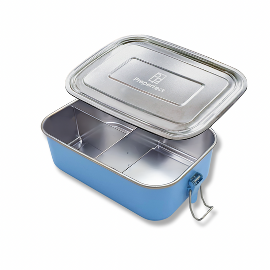 Premium Edelstahl Brotdose Blau