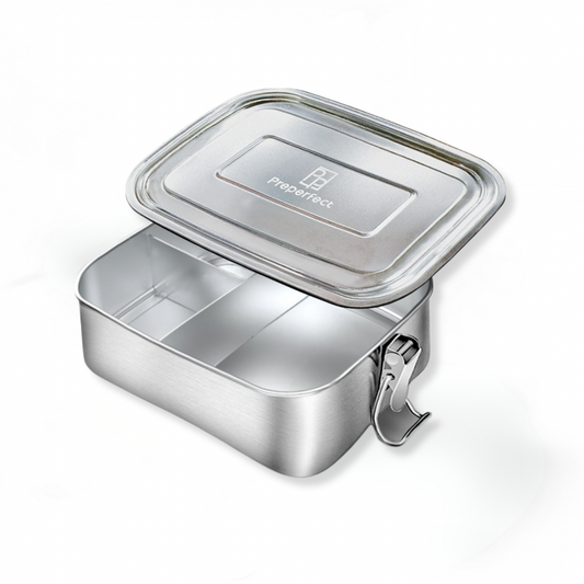 Premium Edelstahl Brotdose Silber